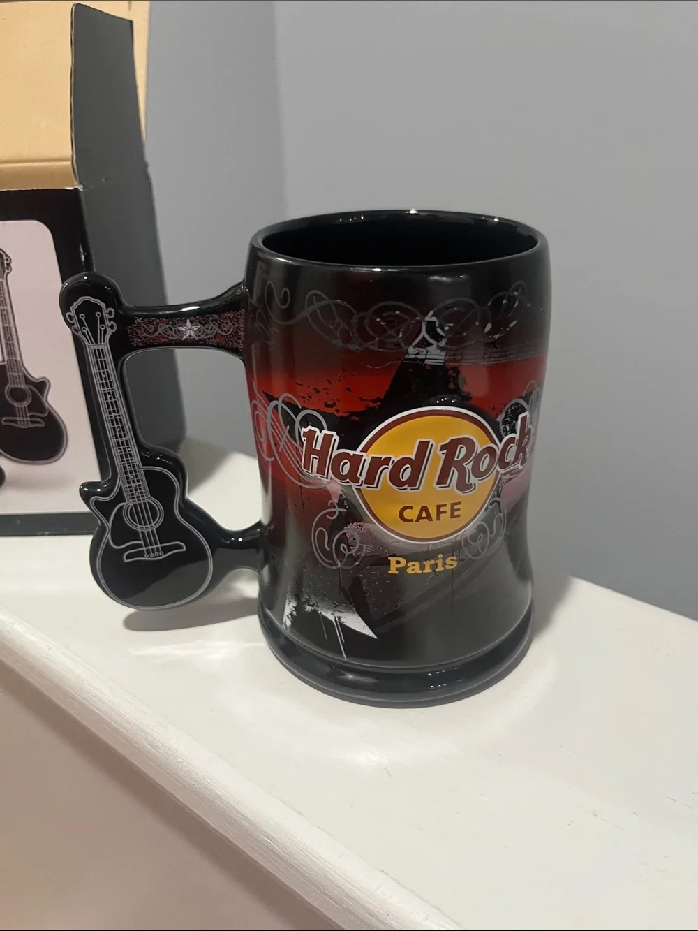 Hard Rock Café HRC Paris Guitar Handle Mug New in Box Hard Rock Cafe Collectors
